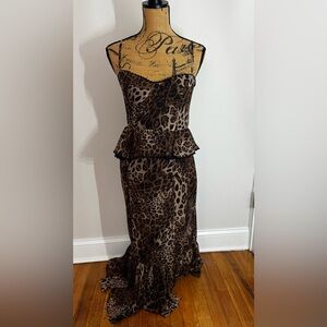 Vici Leopard Print Midi Dress